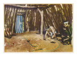 A Navajo Shaman of New Mexico Uses Sand Painting as a Healing Procedure Giclee Print
