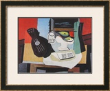 Guitar, Glass and Fruit Posters by Pablo Picasso