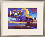Fly to Hawaii Clipper Airline Framed Giclee Print by Rick Sharp