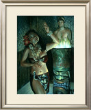 Waikiki Wally's Taboo Hula Girl Framed Giclee Print by Richie Fahey