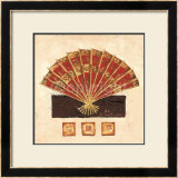 Red Fan Prints by Claudia Ancilotti