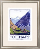 Gotthard, Schweiz Framed Giclee Print by Emil Cardinaux