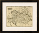 Austrian Dominions, c.1812 Framed Giclee Print by Aaron Arrowsmith