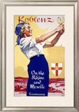 Koblenz German Rhein Framed Giclee Print by Ludwig Hohlwein