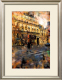 St. Germain Cross Walk, Paris, France Framed Giclee Print by Nicolas Hugo