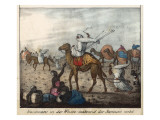 An Arab Caravan Crossing the Desert Makes its Way Through a Sandstorm Giclee Print