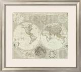 Composite: World or Terraqueous Globe, c.1787 Framed Giclee Print by Samuel Dunn