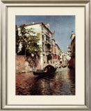 Venetian Gondola Print by Rubens Santoro