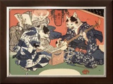 Singing Kimono Cats with Shamisen Posters by Daisuke Yamashina