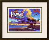 Fly to Hawaii Clipper Airline Framed Giclee Print by Rick Sharp