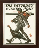 Soldier Leading Turkey, c.1918 Framed Giclee Print by Joseph Christian Leyendecker