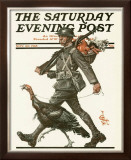 Soldier Leading Turkey, c.1918 Framed Giclee Print by Joseph Christian Leyendecker