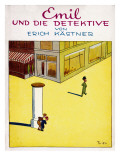Cover Illustration of the Original Edition of Emil Und Die Detektive Reproduction procédé giclée