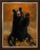 Black Bear with Berries Prints by H. Kendrick