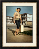 Pin-Up Girl: Ebb Tide Motel Rock-A-Billy Framed Giclee Print by Richie Fahey