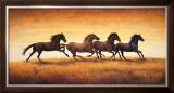 Stallions at Sunset Pôsters por Ricardo Vargas