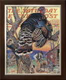 Turkey in the Tree, c.1939 Framed Giclee Print by Joseph Christian Leyendecker