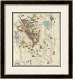 City of Seattle and Environs, c.1890 Framed Giclee Print by O. P. Anderson