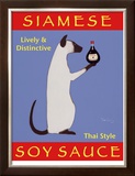 Siamese Soy Sauce Impressão emoldurada de edição limitada por Ken Bailey