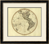 Western Hemisphere, c.1799 Framed Giclee Print by John Cary