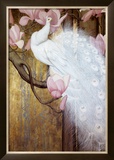 Peacock with Magnolia Art by Jessie Arms Botke