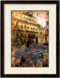 St. Germain Cross Walk, Paris, France Framed Giclee Print by Nicolas Hugo