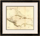 Composite: West Indies, c.1810 Framed Giclee Print by Aaron Arrowsmith