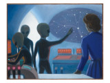 Betty Hill Abducted Aboard an Alien UFO Giclee Print by Michael Buhler