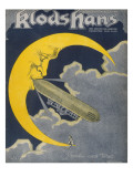 Count Zeppelin's Next Destination - the Moon! Giclee Print