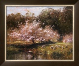 Sheep Grazing Under Apple Blossoms Posters by John Appleton Brown