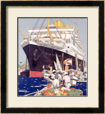 Royal Mail Line, South America Framed Giclee Print by Kenneth Shoesmith