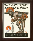 The Dove and Warrior, c.1921: Disarmament Framed Giclee Print by Joseph Christian Leyendecker