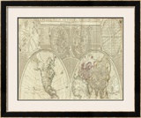 General Map of the World, or Terraqueous Globe, c.1787 Framed Giclee Print by Samuel Dunn