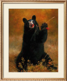 Black Bear with Berries Art by H. Kendrick