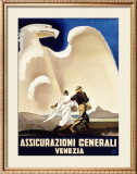 Assicurazioni Generali Venezia, 1936 Impressão giclée emoldurada