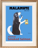 Malamute Smoked Salmon Impressão emoldurada de edição limitada por Ken Bailey Malamute Smoked Salmon Impressão emoldurada de edição limitada por Ken Bailey