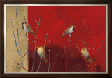 Sparrows in Willow Posters by Ellen Granter