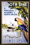 Booth Ocean Lines to Portugal Framed Giclee Print