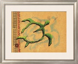 Hilihili Honu, Green Sea Turtle Framed Giclee Print by Lynn Cook