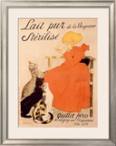 Lait Pur Sterilise Cats Framed Giclee Print by Théophile Alexandre Steinlen