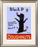 Black Dog Doughnuts Impressão emoldurada de edição limitada por Ken Bailey Black Dog Doughnuts Impressão emoldurada de edição limitada por Ken Bailey