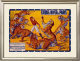 Dompteurs de Tigres, Cirque d'Hiver Framed Giclee Print by G. Soury