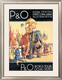 P&O Ocean Cruises Framed Giclee Print by Dorothy Newsome