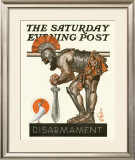 The Dove and Warrior, c.1921: Disarmament Framed Giclee Print by Joseph Christian Leyendecker