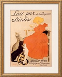 Lait Pur Sterilise Cats Framed Giclee Print by Théophile Alexandre Steinlen