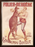 Folies Bergere, Boxing Kangaroo Framed Giclee Print