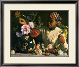 La Negresse aux Pivoines, 1870 Prints by Frederic Bazille