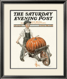 Pumpkin in Wheelbarrow, c.1913 Framed Giclee Print by Joseph Christian Leyendecker