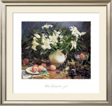 Lilies and Peaches Arte por Del Gish Lilies and Peaches Arte por Del Gish