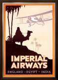 Imperial Airways, England-Egypt-India Framed Giclee Print by Peckham 